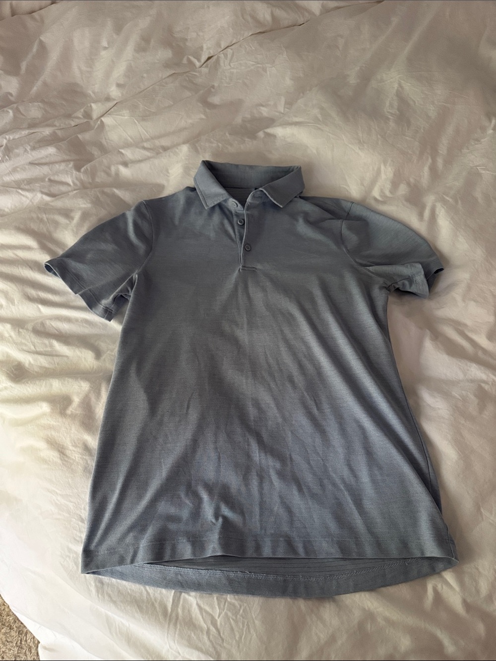 Lululemon Men's Polo Shirt in Blue - Small